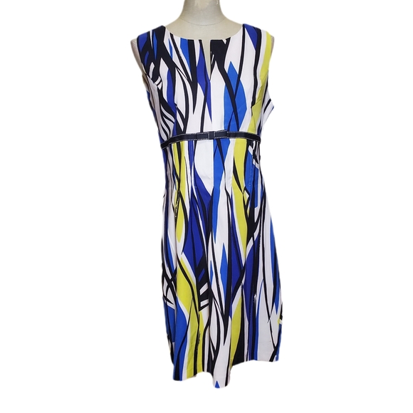 Perceptions New York Dresses & Skirts - Perceptions New York Women's Blue, Yellow And White Dress Sz 8